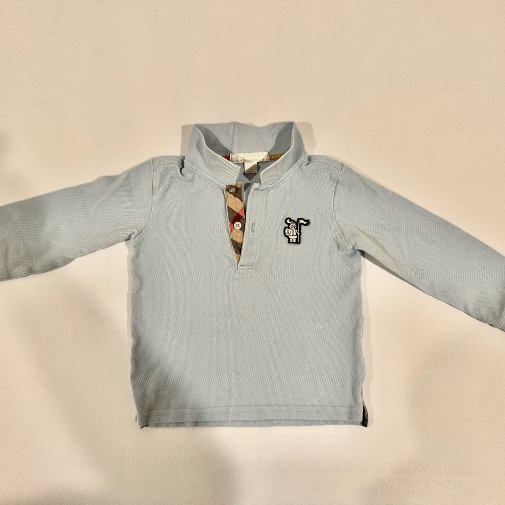 Burberry Light Blue Kids Polo Shirt
